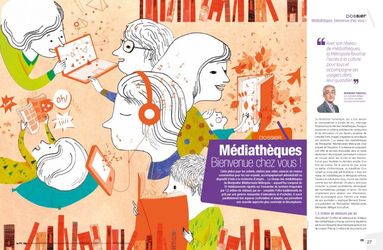 Illustration pour le magazine Le mmmag Métropole Montpellier